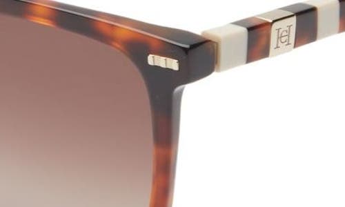 Carolina Herrera 57mm Square Sunglasses In Havana Ivory