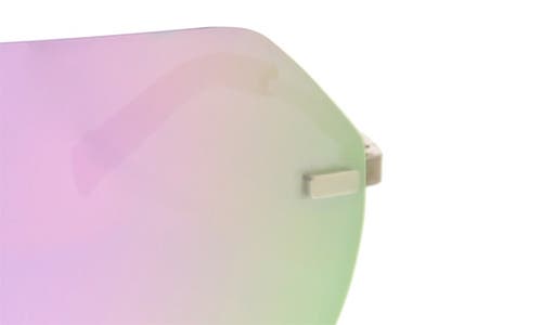 Shop Hurley Angled Iconic Shield Sunglasses In Lilac/silver