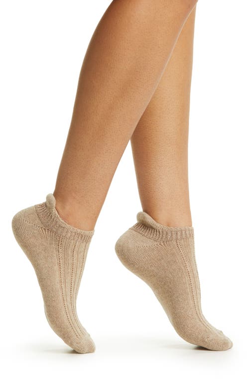 Oroblu Jasmine Ankle Socks in Beige Melange 