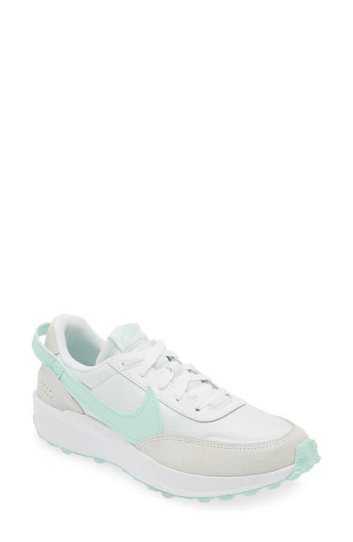 Nike Waffle Debut Sneaker In White/mint Foam