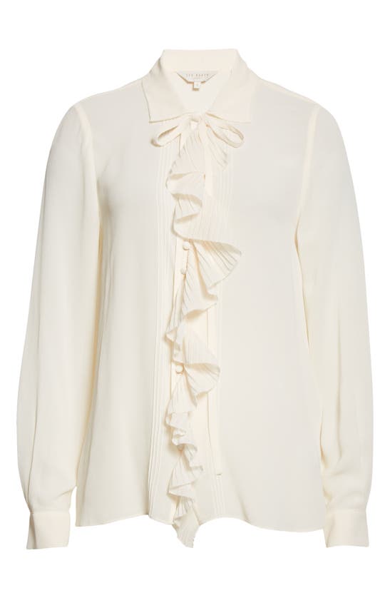 Ted Baker Thelmah Ruffle Detail Blouse In Natural | ModeSens