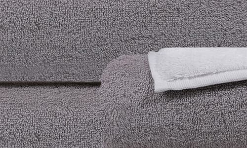 Brooks Brothers Double Face 8-piece Turkish Cotton Washcloths In Grey/white