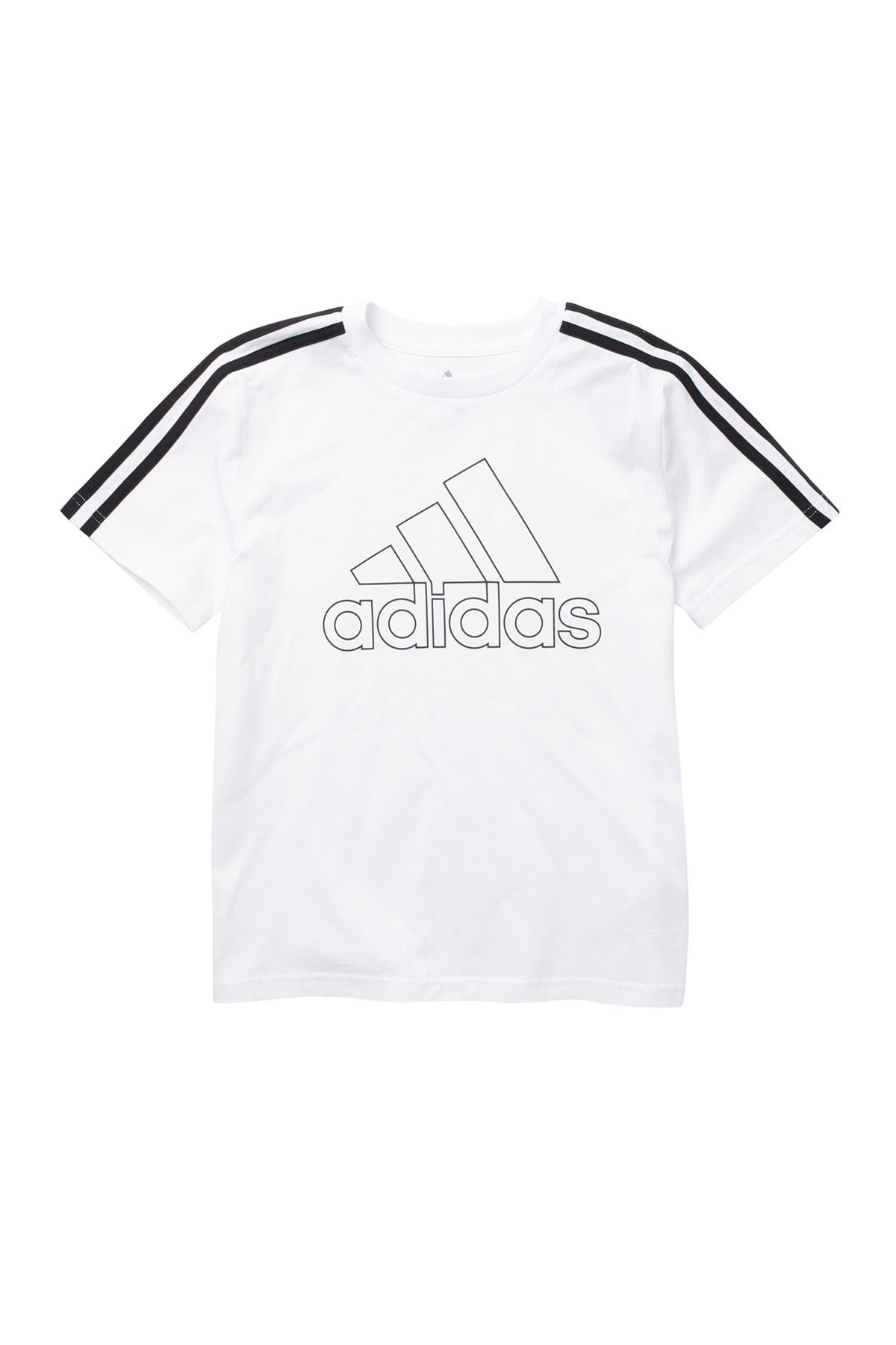 Adidas Originals Kids' 3 Stripe T-shirt In White | ModeSens