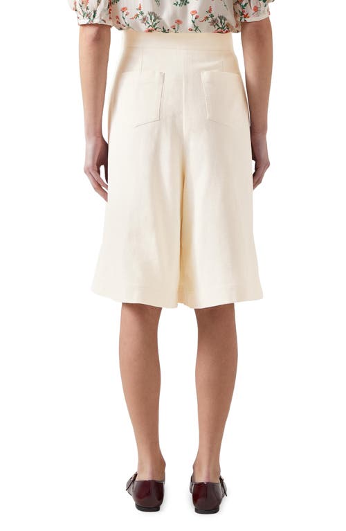 Shop Lk Bennett Abbie Wide Leg Shorts In Ecru