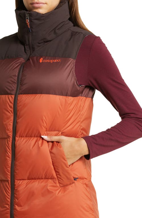 Shop Cotopaxi Solazo Water Repellent 650 Fill Power Down Puffer Vest In Cavern/spice