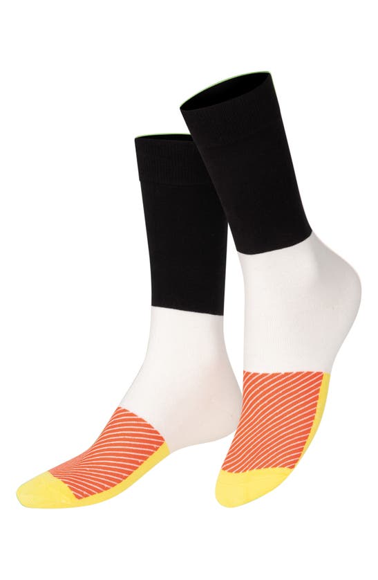 Shop Doiy Pack Of 2 Maki Box Socks In Black/ Green/ Orange Multi