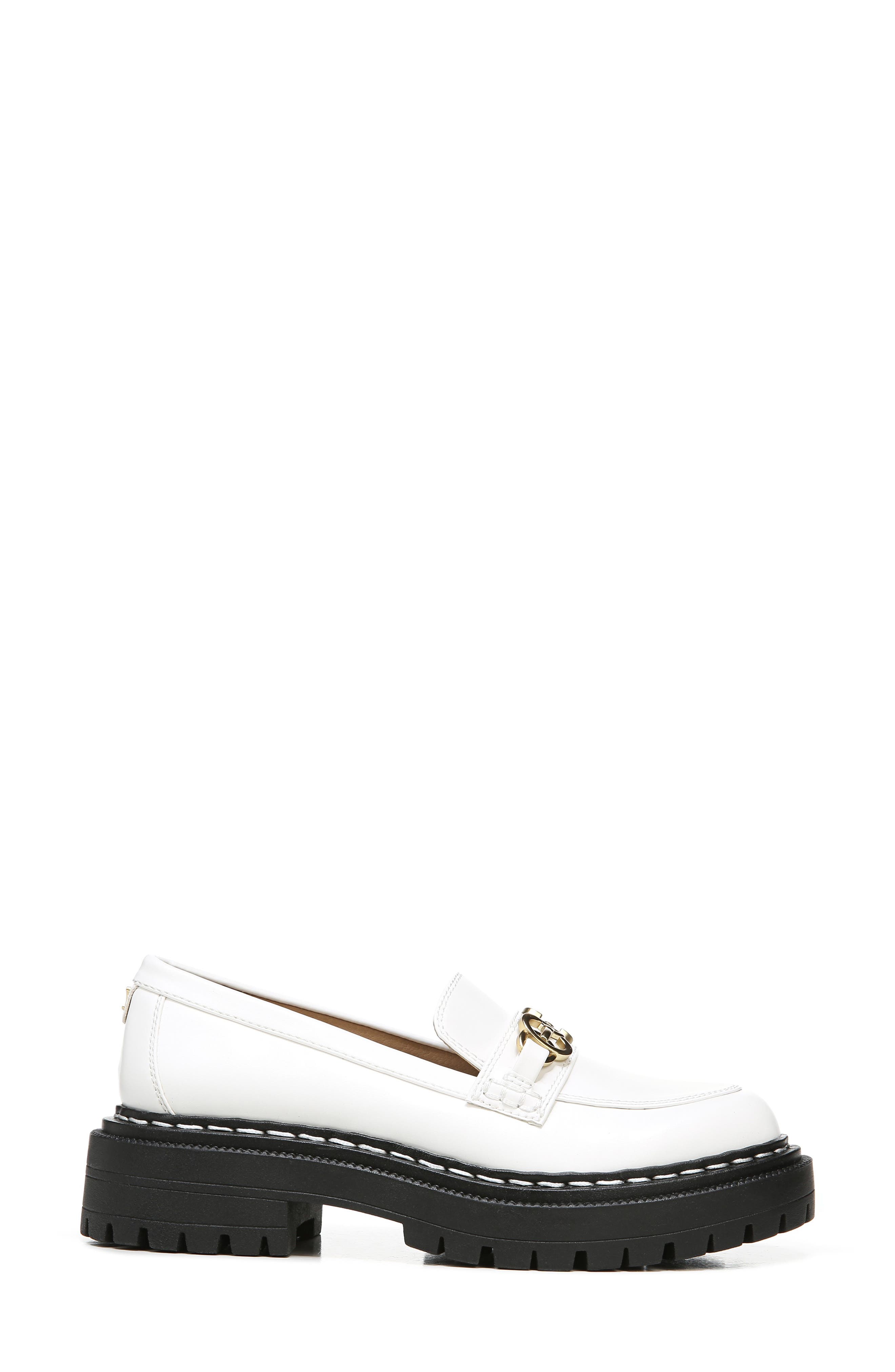 sam edelman black and white loafers