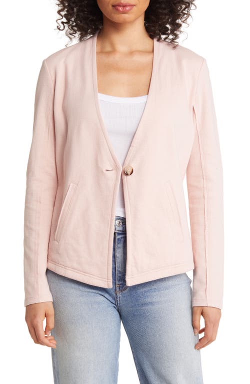 caslon(r) One-Button Knit Blazer in Pink Smoke