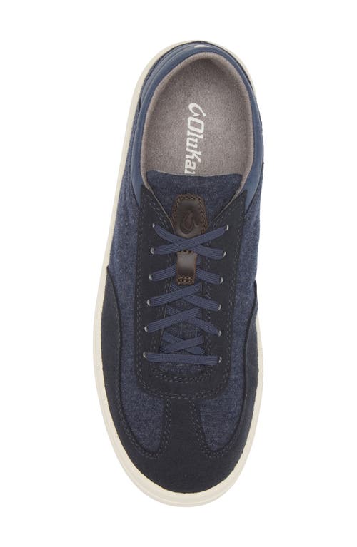 Shop Olukai Pūliki Lace-up Sneaker In Blue Depth/vintage Indigo