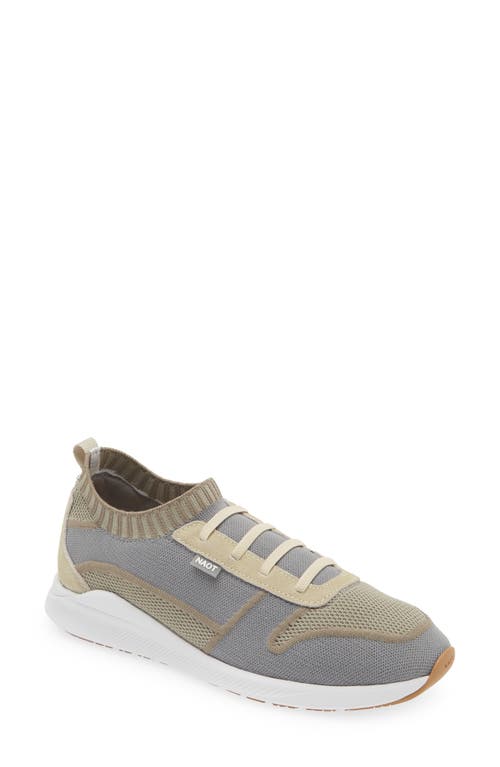 Shop Naot Adonis Slip-on Sneaker In Beige/grey Knit