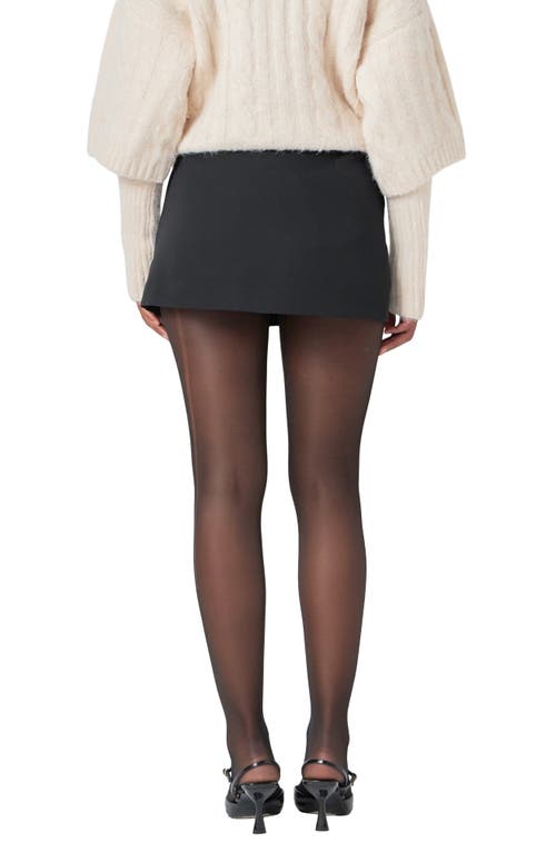 Endless Rose Wrap Miniskort In Black