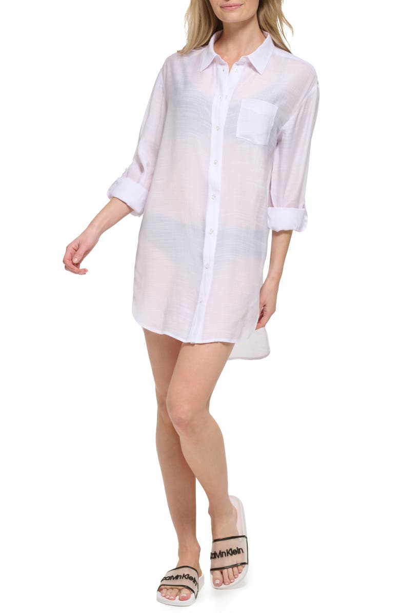 Calvin Klein CoverUp Beach Shirt Nordstromrack