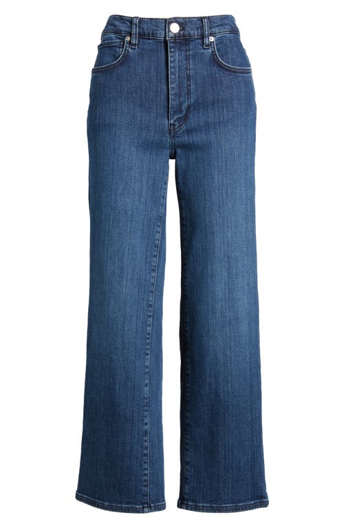 Frame Womens The Ruler Crop Five-pockets Straight-leg High-rise Stretch-denim Jeans Written In Thunderstorm