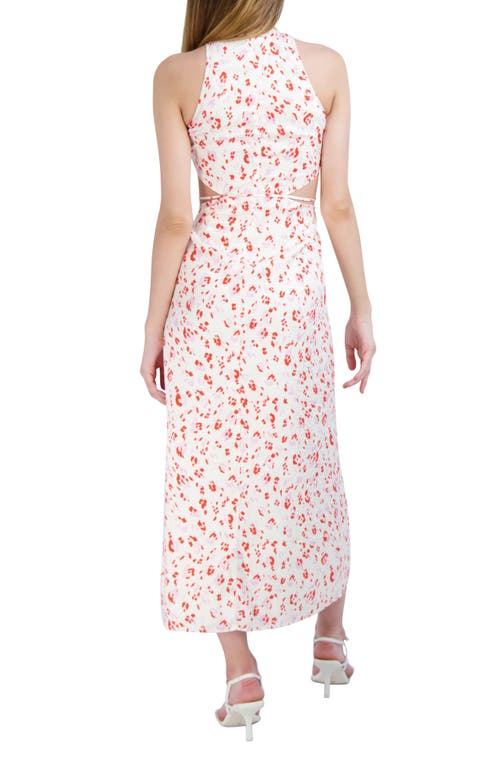 Shop Bcbgeneration Leopard Print Side Cutout Midi Dress