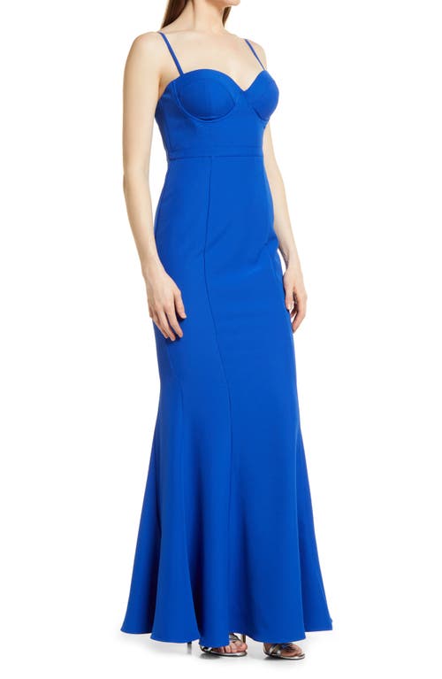 Elle Zeitoune Louisa Underwire Mermaid Gown In Indigo