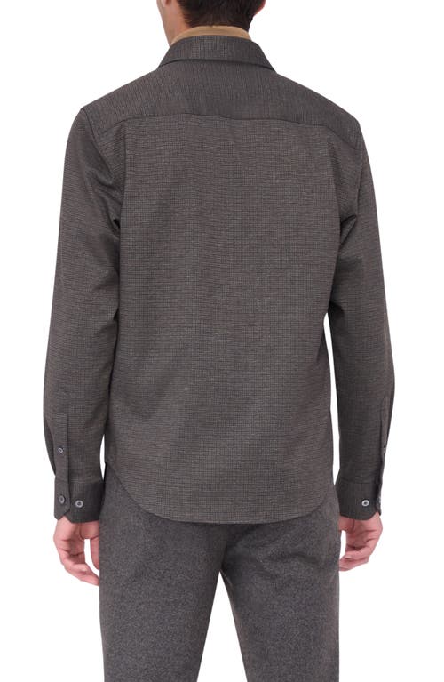 Bugatchi Men's Textured Knit Overshirt In Truffle
