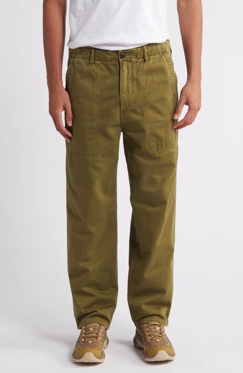 Hayden Relaxed Fit Cotton Twill Utility Pants in Tea Leaf