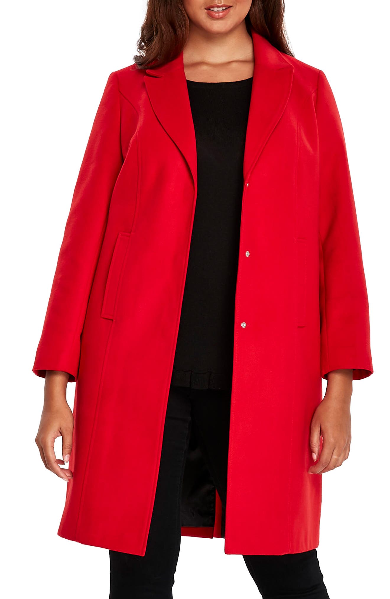 Evans Longline Coat (Plus Size) Nordstrom