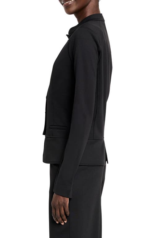 Shop Nic + Zoe Nic+zoe Ponte Jacket In Black Onyx