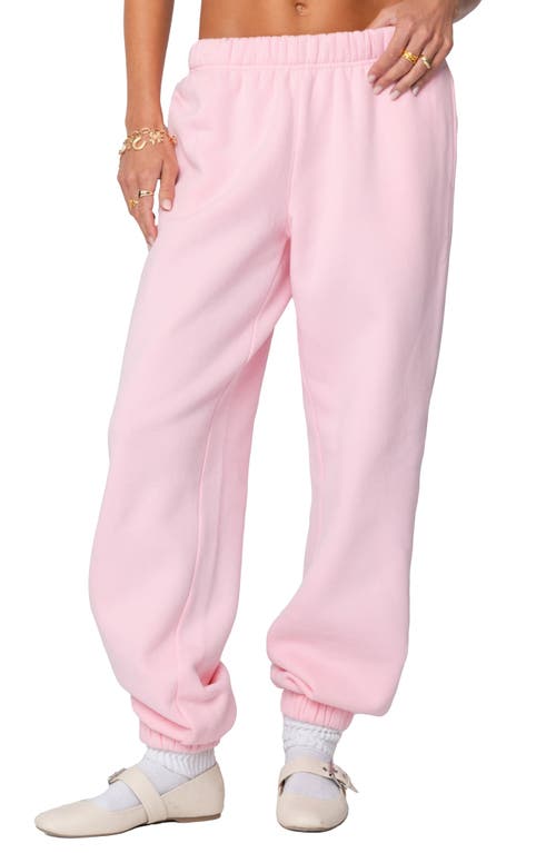 Shop Edikted Clark Oversize Sweatpants In Light-pink