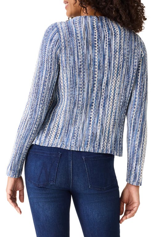 Shop Nic + Zoe Nic+zoe From The Top Stripe Sweater In Indigo Multi