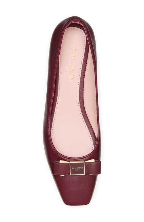 Kate Spade New York Bowdie Ballet Flat In Cordovan