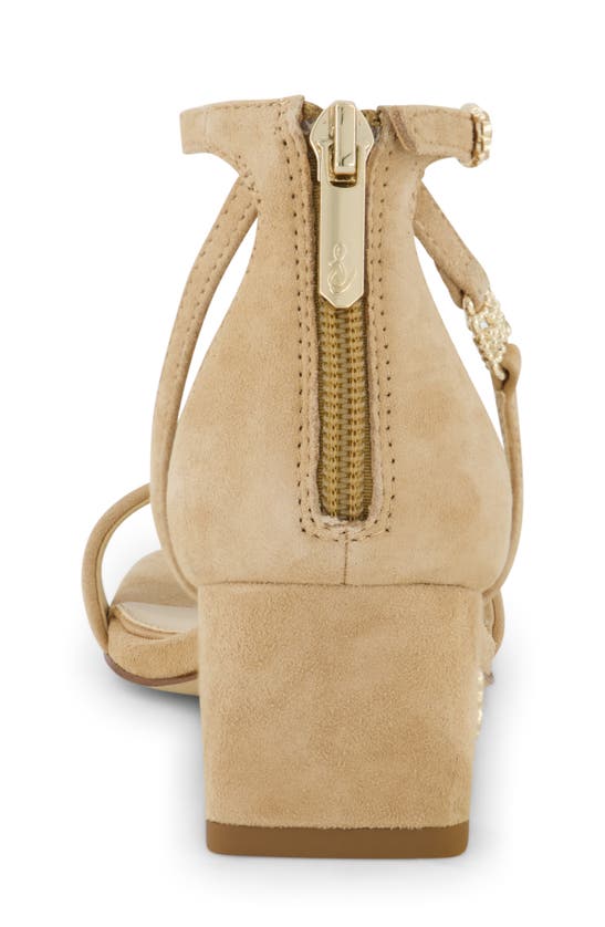 Shop Sam Edelman Kids' Delany Dezi Ankle Strap Sandal In Beige