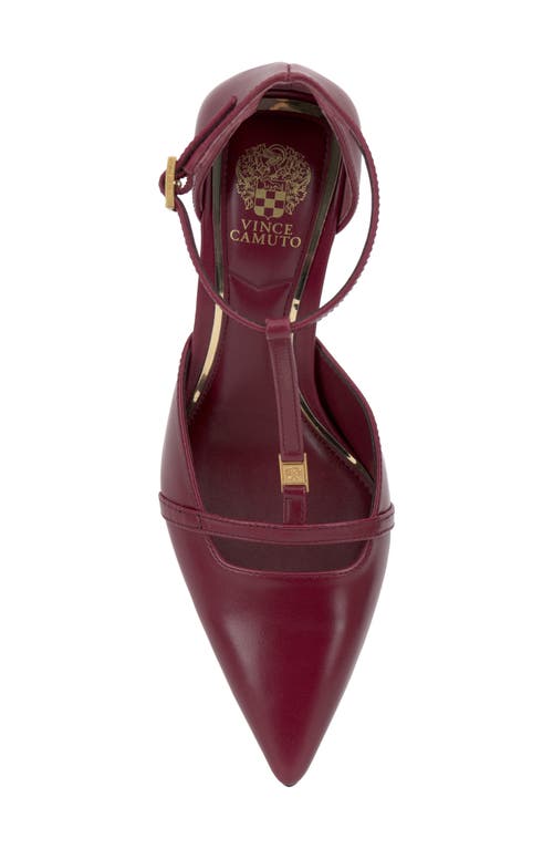 Shop Vince Camuto Branor T-strap Pointed Toe Pump In Chianti