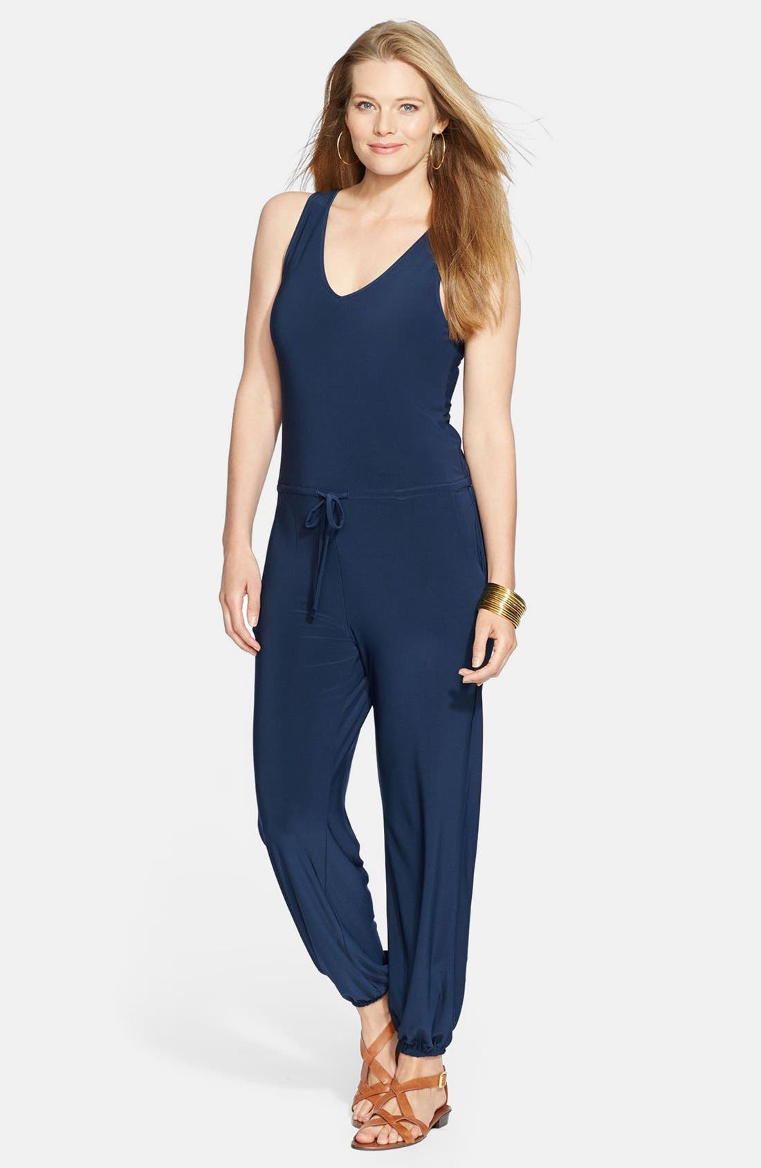 Lauren Ralph Lauren VNeck Jersey Jumpsuit (Plus Size) Nordstrom