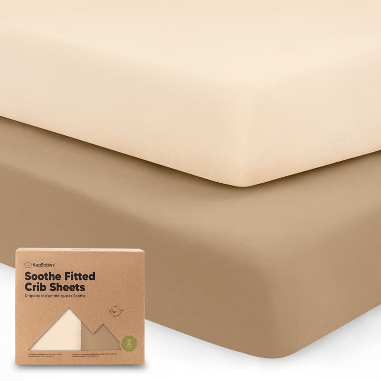 Shop Keababies Soothe Fitted Crib Sheet In Pecan