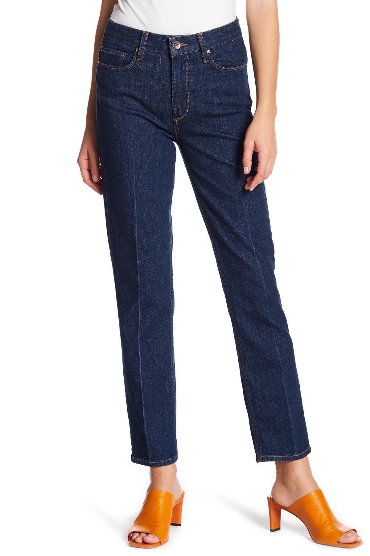 paige high rise sarah straight jeans