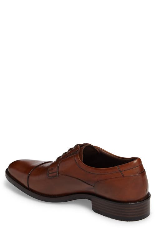 Johnston & Murphy Lancaster Cap Toe Derby In Tan