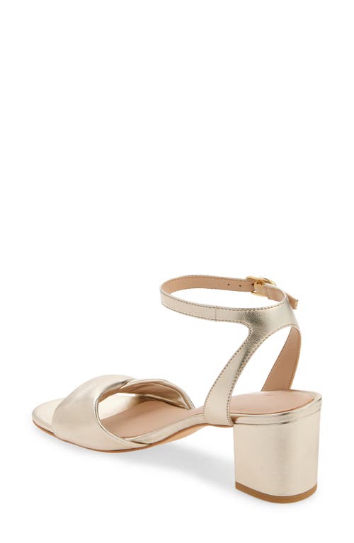 Stuart Weitzman Everly Block Heel Sandal In Platino