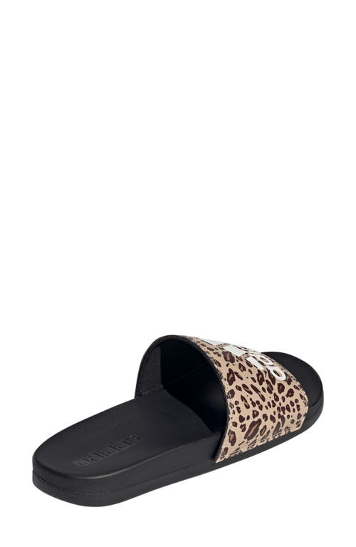 Adidas Originals Womens Adidas Adilette Comfort Slides In Black/off White/magic Beige