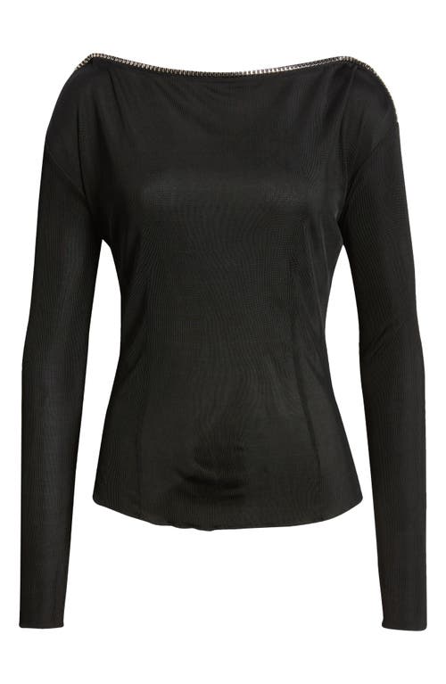 Shop Rag & Bone Gwenyth Long Sleeve Knit Top In Black