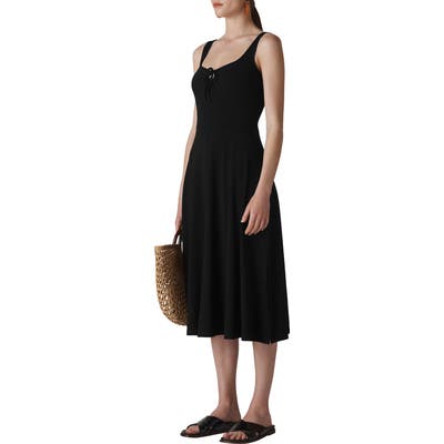 Whistles Paulette Sleeveless Jersey Midi Dress, US / 6 UK - Black