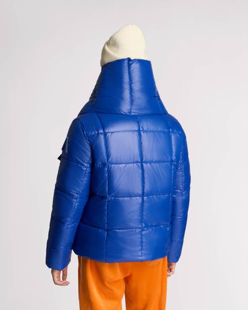 Alpenhaus Winekka 2-in-1 Reversible Puffer With Oversized Removable Scarf In Cobalt