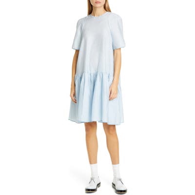 Cecilie Bahnsen Annabella Floral Matelasse Dress, US / 10 UK - Blue (Nordstrom Exclusive)