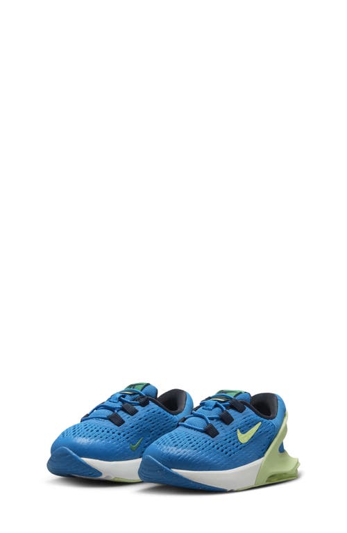 Nike Kids' Air Max 270 Go Sneaker In Light Photo Blue/white/green
