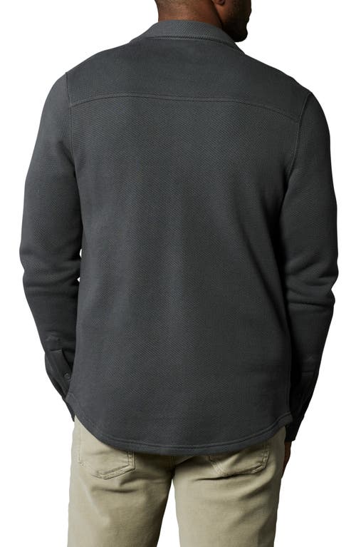 The Normal Brand Texture Knit Button-up Shirt In Shadow