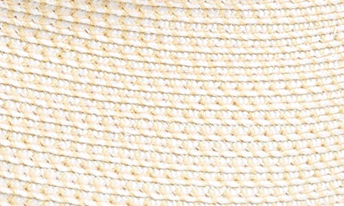 Shop Eric Javits Classic Squishee® Straw Packable Fedora Sun Hat In Cream/black