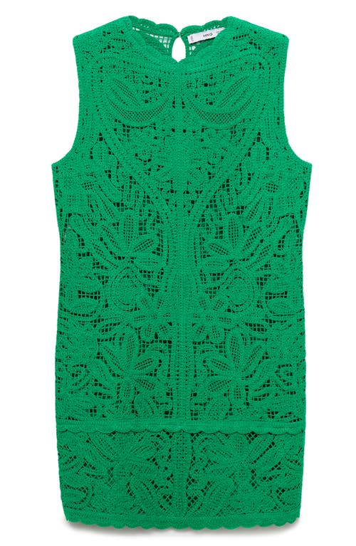 Mango Crochet Short Dress Pastel Green In Pastel Green
