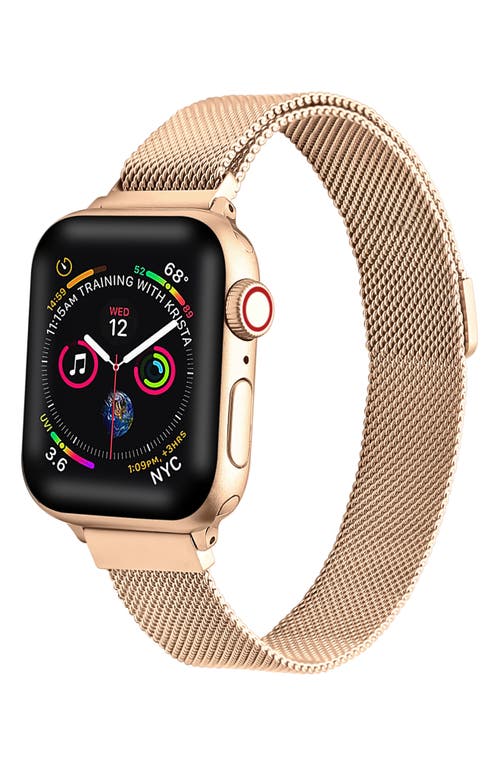 The Posh Tech Skinny Mesh Apple Watch® Watchband in Rose Gold