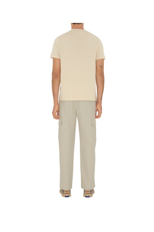 Burberry Beige Cotton T-shirt In Nutmeg