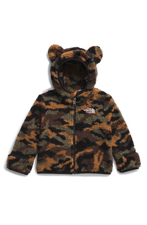 Shop The North Face Kids' Campshire Ears Fleece Zip Hoodie In Tnf Black Tnf Camo Small Print