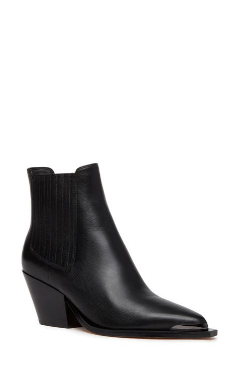 Black pointed chelsea boots womens best sale