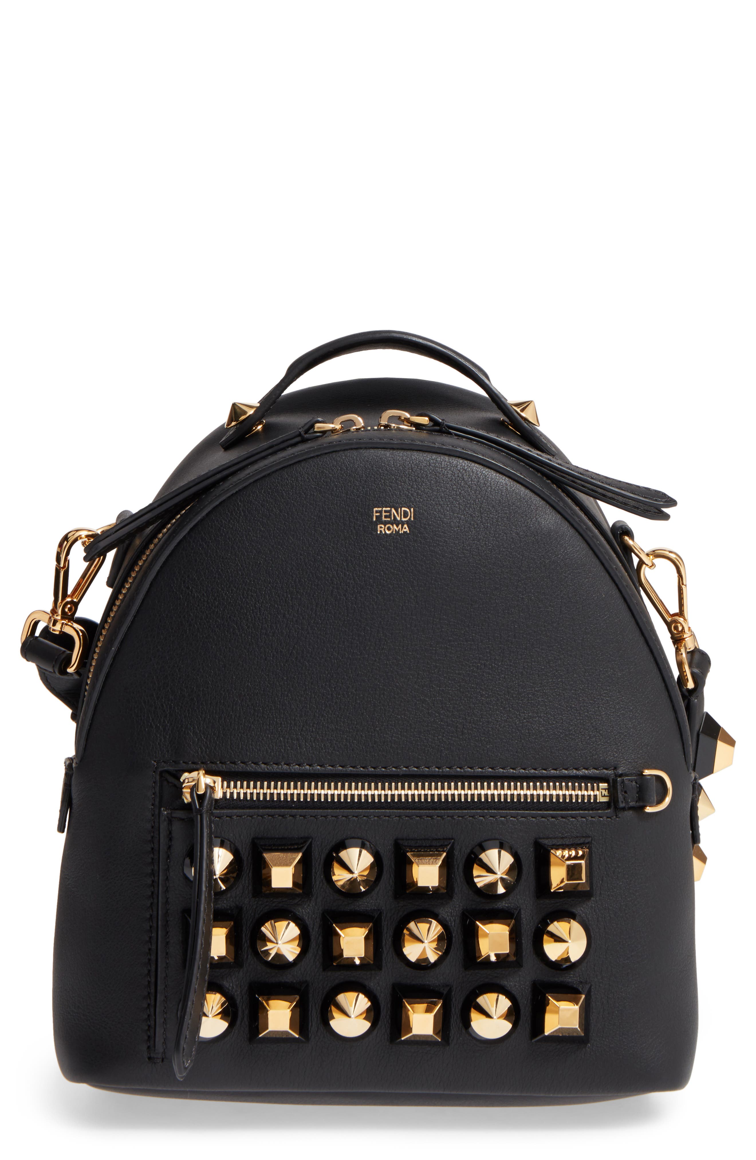 Fendi Mini Studded Leather Backpack 