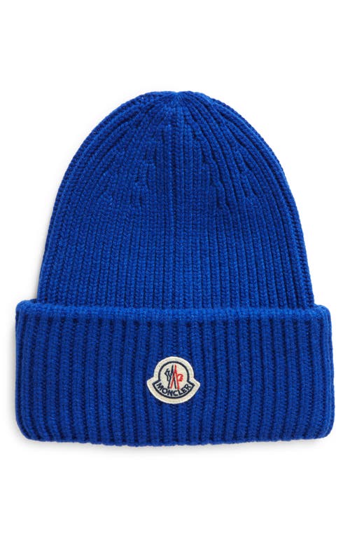 Bell Logo Patch Virgin Wool & Cashmere Beanie in Bright Blue