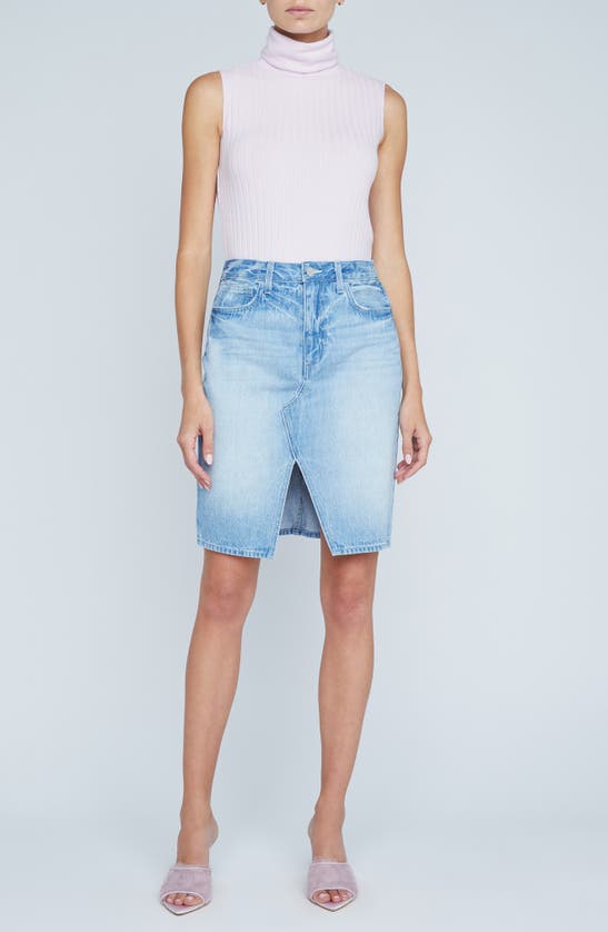 Shop L Agence L'agence Tylee Denim Skirt In Palisade