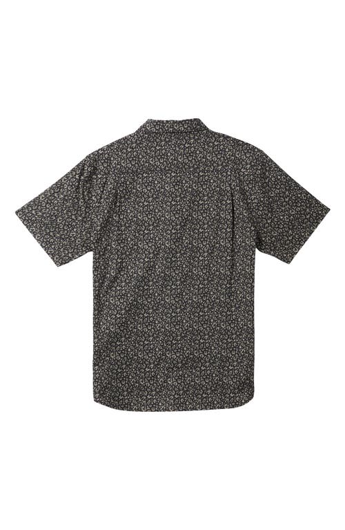 Shop Quiksilver Apero Classic Fit Print Short Sleeve Button-up Shirt In Tarmac Apero Class Ss